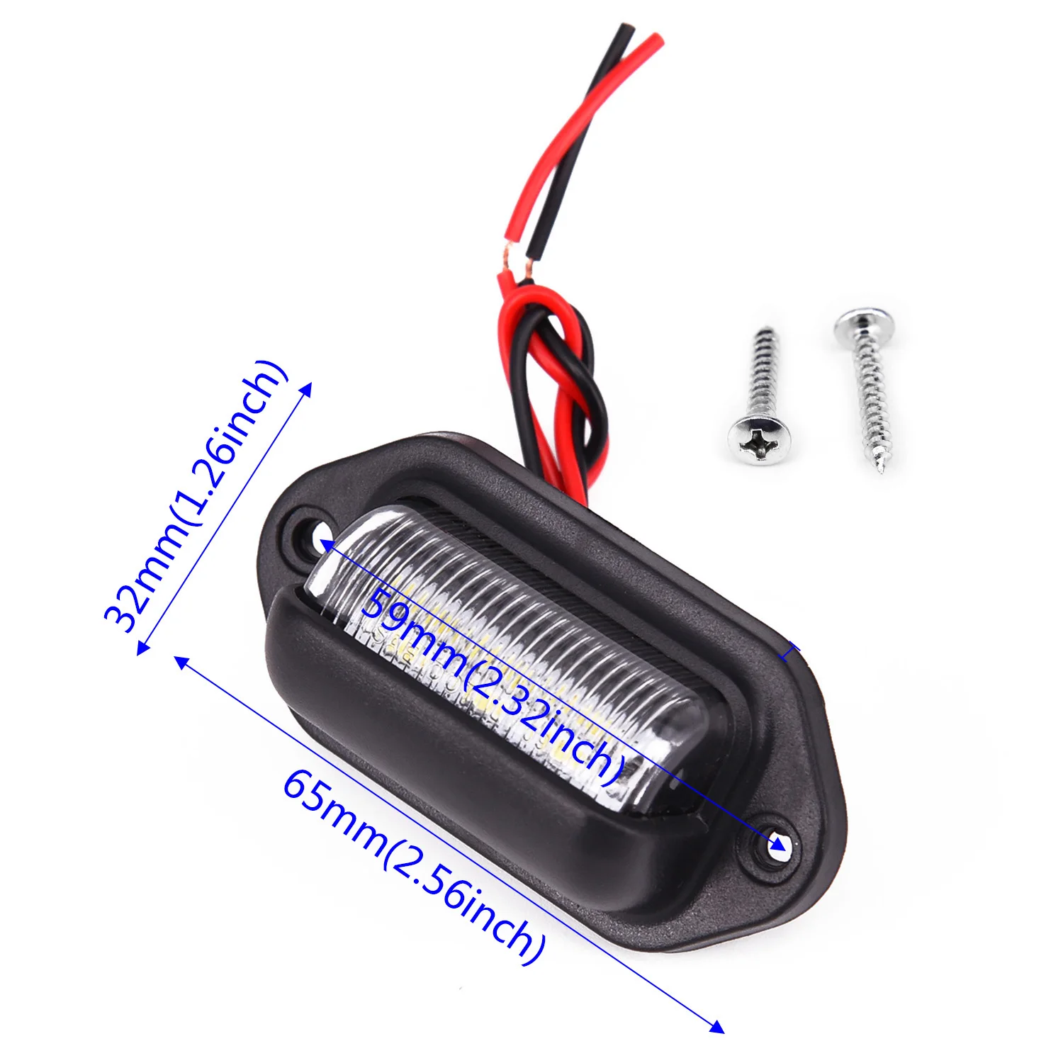 

2x 12v 6 Led Rear License Plate Lamp Interior Step Bulbs Kit Trailer Truck Light