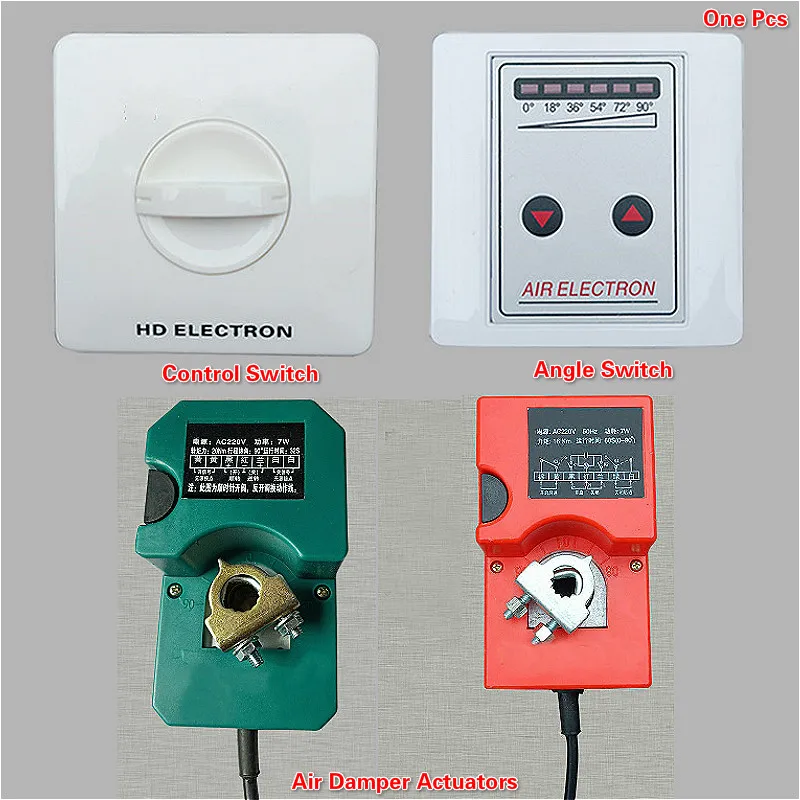 

AC220V DC24V air damper controller air value actuator with 5 position controller switch 17-60s manual electric actuated control