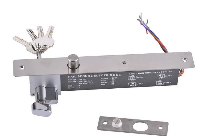 

High Quality DC 12V Fail-secure Signal Output Electric Bolt Lock with Key