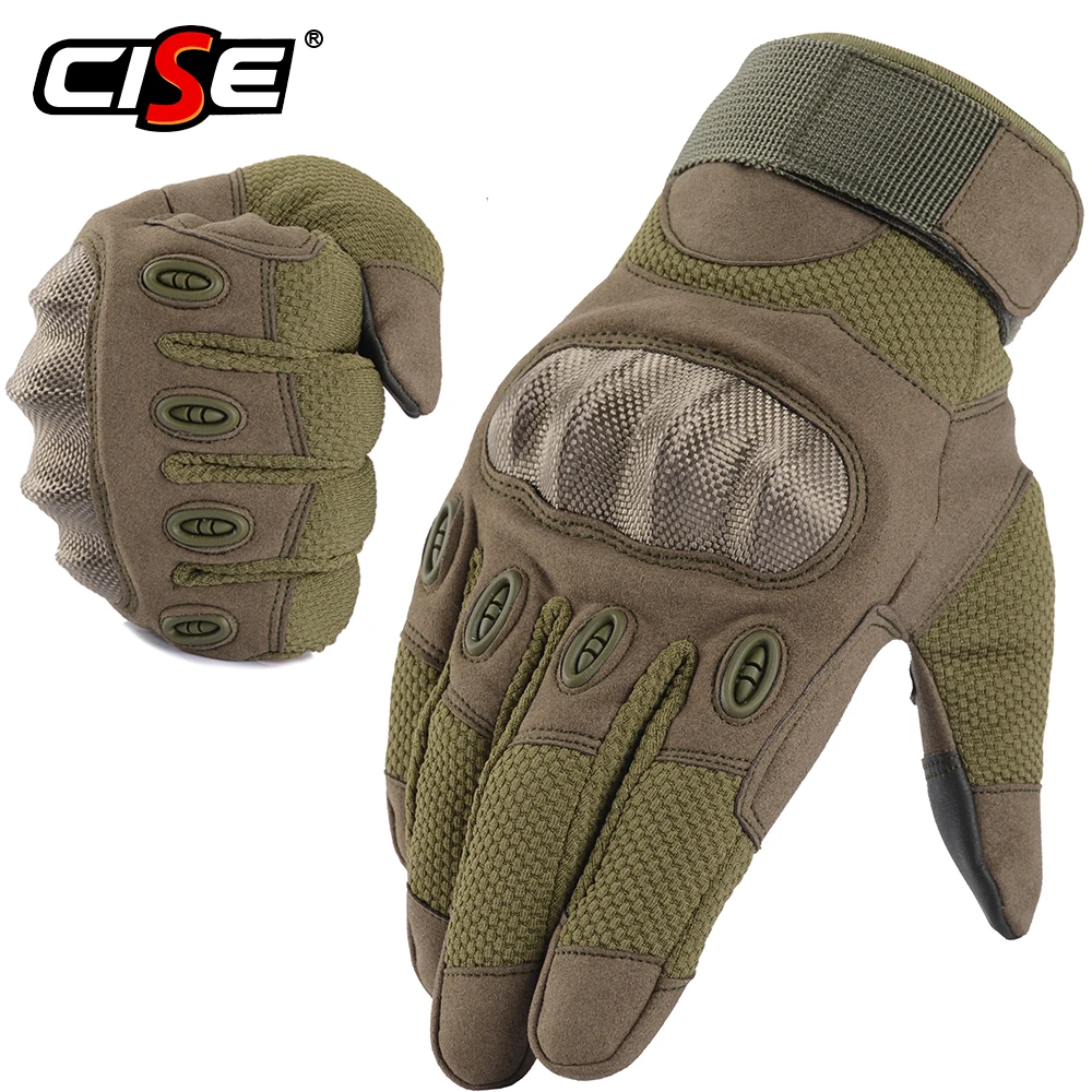 

CISE Touch Screen Motorcycle Skidproof Hard Knuckle Full Finger Gloves Protective Gear Cycling Sport Racing Riding Motocross ATV