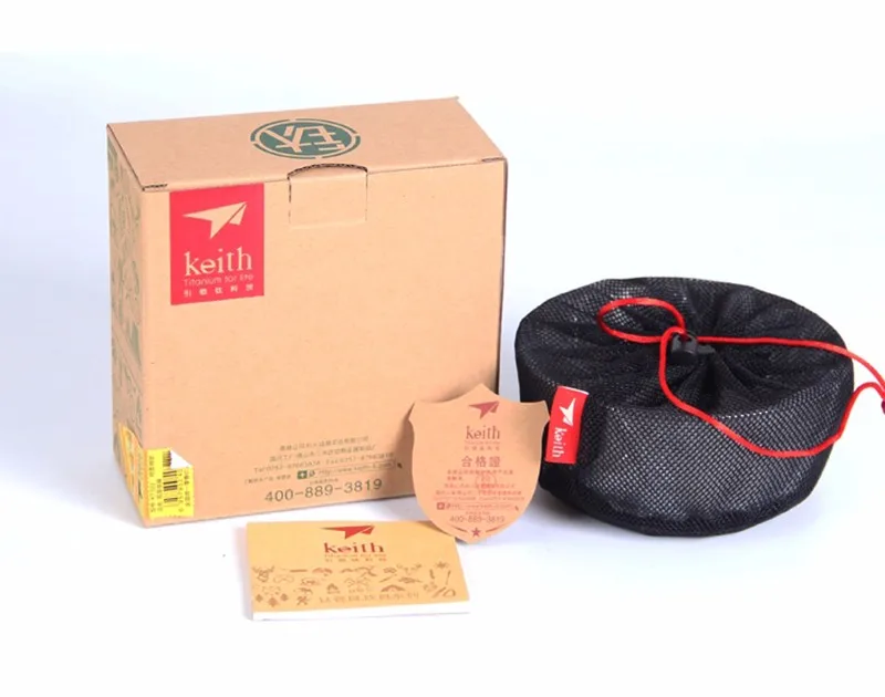 Keith Titanium Bacia Double-wall Função Bacteriostática Turismo Outdoor Camping Caminhadas Picnic Talheres Tigela 114g Kt322 550 ml 11 550 ml Keith Titanium Bacia Double-wall Função