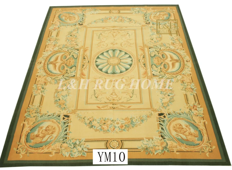 9'x12 Французский Aubusson ткань rugs ковры ручной работы aubusson