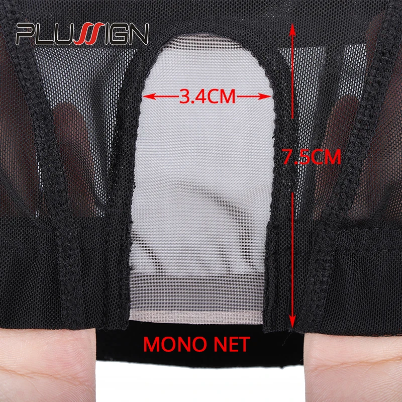 Harga Hitam Mesh U Bagian Wig Topi dengan Mono Bersih untuk Membuat Wig dengan Kualitas Baik Elastis Band Top Peregangan Gluless tenun Cap 1 Pcs lot