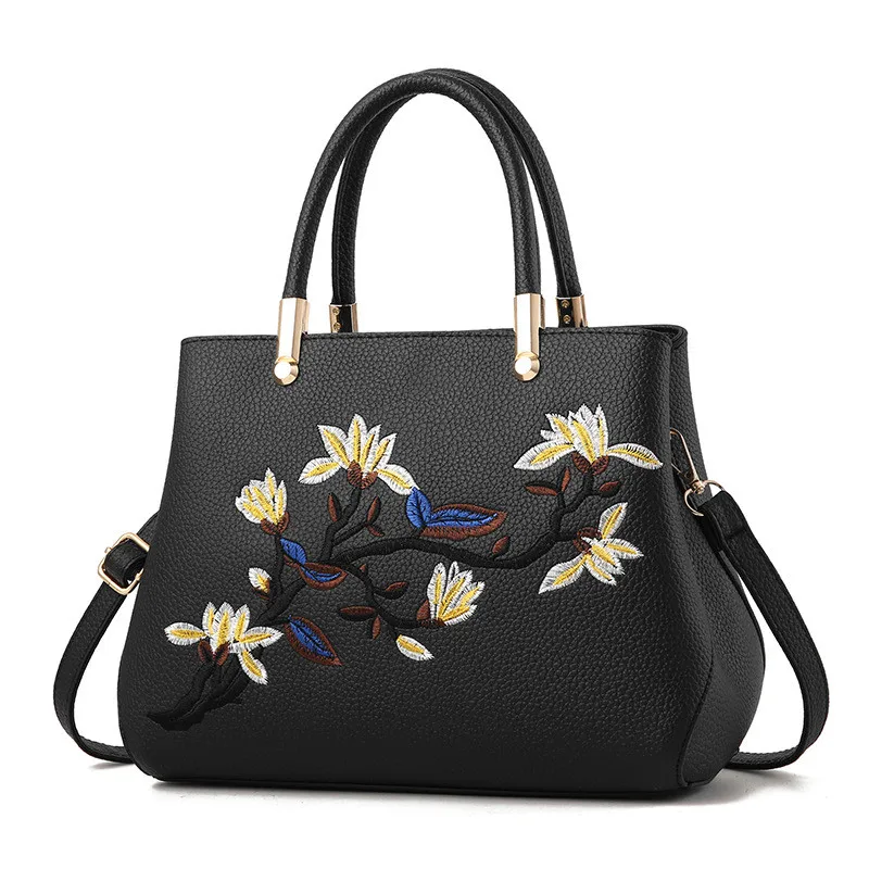 Женская сумка, дизайнерская, новая, модная, повседневная, женские сумки, роскошная сумка через плечо, качественная, искусственная кожа, брендовая, милая, женская, с аппликацией, корейский стиль - Цвет: Черный