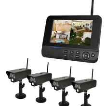 7 дюймов ЖК-дисплей Дисплей Беспроводной Видеоняни и радионяни 4 Камера 4 рисунка Дисплей мониторинг в режиме реального времени