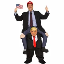 Donald Trump Pants Men Cosplay Clothes Ride On Me Mascot Costumes Carry Back Novelty Toys Halloween Party Dress Up Fun Disfraz Donald Trump Pants Men Cosplay Clothes Ride On Me Mascot Costumes Carry Back Novelty Toys Halloween Party Dress Up Fun Disfraz