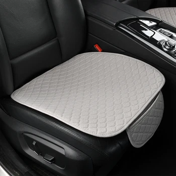 

Linen Car Seat Cover Comfortable Front Auto Seat Cushion Non-slip Breathable Protector Mat Pad Four Season Interior Accessories