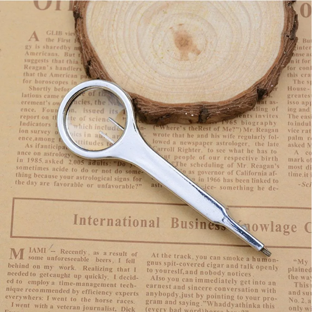 инструмент Очки увеличительное портативный 6X лупа стекло Пинцет клип щипцы Лупа