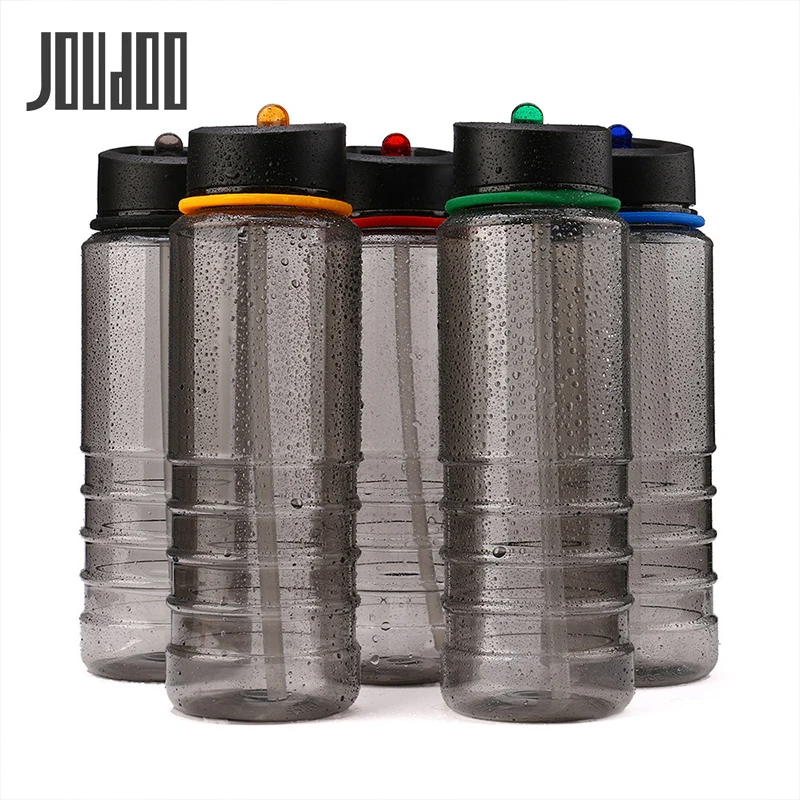 

JOUDOO Flip Straw Water Bottle Sports Hydration Drinks Bottle Hiking Cycling Camping Drinking Tools 800ML Black 10