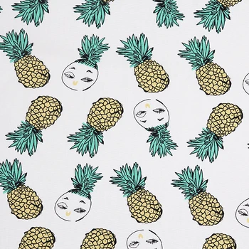 

Pineapple doll pattern fabric Retro style fabric Calico Printed cotton fabric for DIY Bag 1 order=50cm*140cm