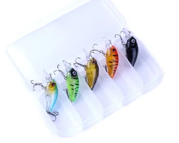 

5Pcs Fishing Lure Set Minnow Floating Bait Crankbait Kit Pesca Jig Fishing Wobblers Carp Fishing Tackle Box 4g 4.2g