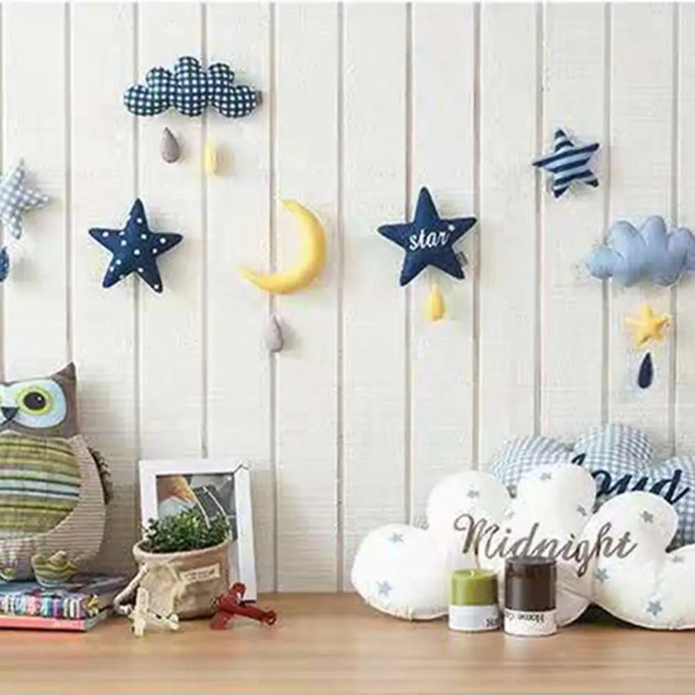 

Innovative Wall Hangings Bed Bells Children's Room Wall Decoration Nordic Style Cloud Rocket Decoration Net Hanging Decoration