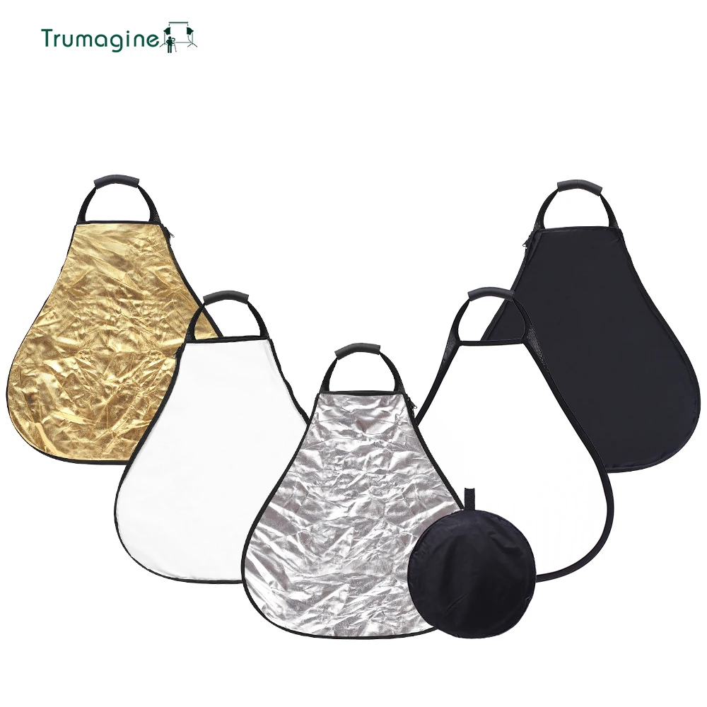 

TRUMAGINE 80CM 5 in 1 Portable and collapsible Triangle Lighting Reflector For Photo Studio Shooting Reflector