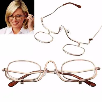 

1pc/lot Magnifying Folding Flip Down Makeup Glasses Eye Spectacles Lens Cosmetic Readers