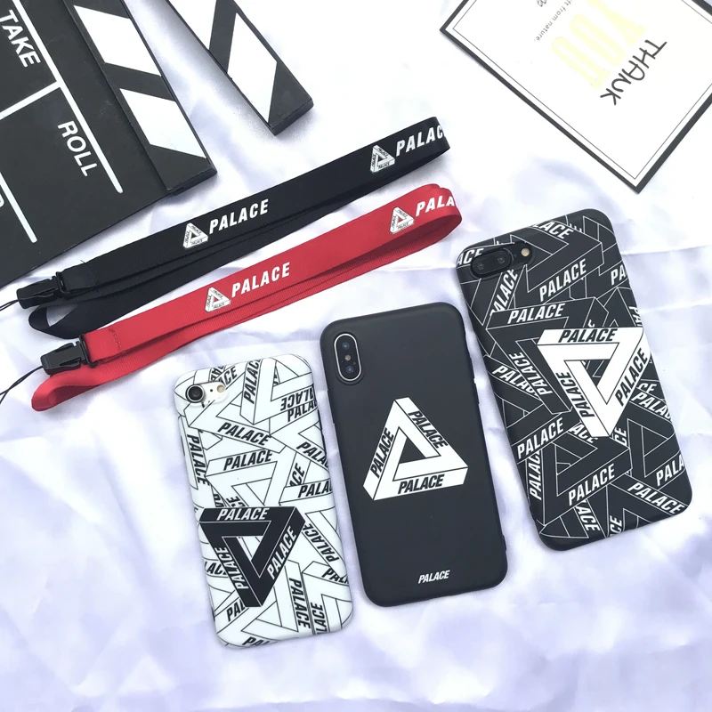 

New skateboard trend PALACE silicon cover case for iphone 6 6Plus S 7 7 plus 8 8Plus X UK Street fashion phone cases coque funda