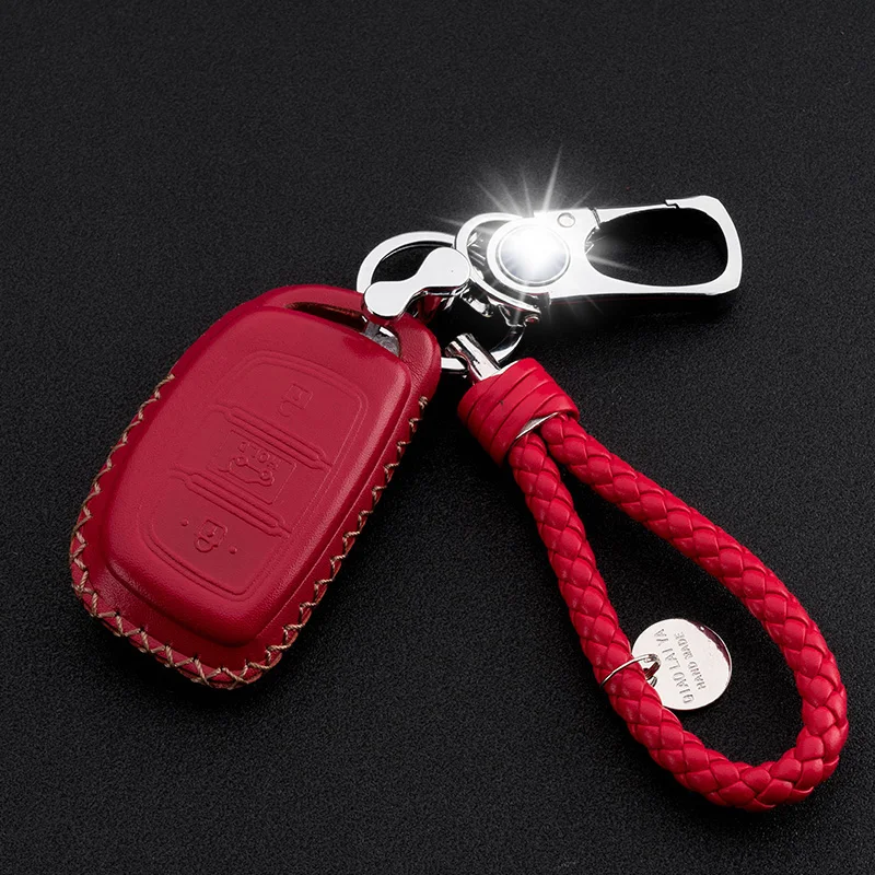 

For HYUNDAI MISTRA Elantra IX35IX25 SONATA Celesta Tucson Verna Elantra Smart Start Car Key Cover Case Genuine Leather