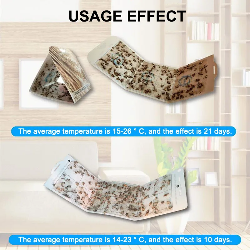 

6pcs/pack Moth Glue Trap Pest Bug Control Moths Catcher Trap LE66