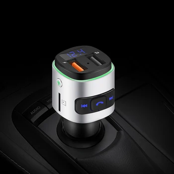 

Onever FM Transmitter Aux Modulator Bluetooth Handsfree Car Kit Car Audio MP3 Player With QC3.0 Quick Charge Dual USB Port