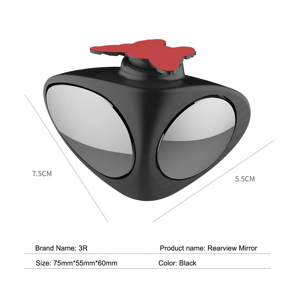 2 в 1 Автомобильное Зеркало для слепого пятна, широкоугольное зеркало, вращение на 360 градусов, регулируемое выпуклое зеркало заднего вида, вид на переднее колесо, Автомобильное Зеркало