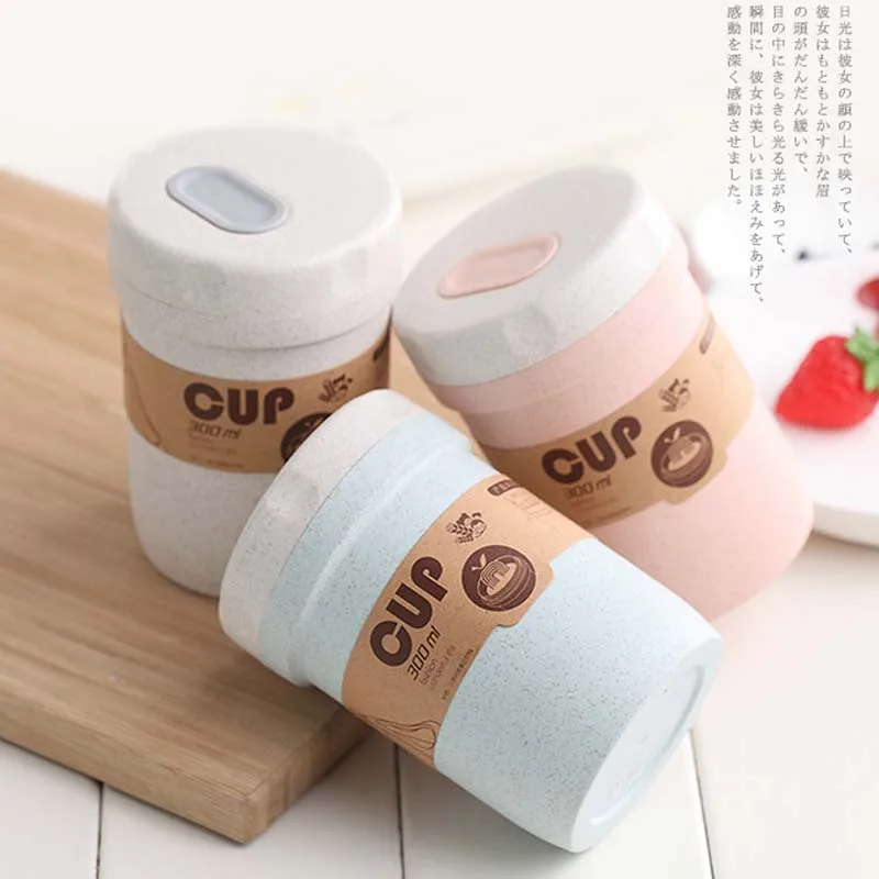 

School Kids Cereal To Go Wheat Snack Bottle with Lid Leak Proof Keep Milk Gruel Breakfast Cup Corn Flake Food Container 300ml