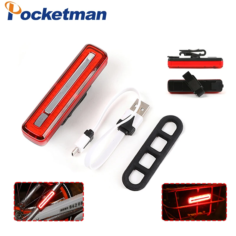 

2018 Bike Taillight Waterproof Riding Rear light Led Usb Chargeable Mountain Bike Cycling Light Tail-lamp Bicycle Light zk30