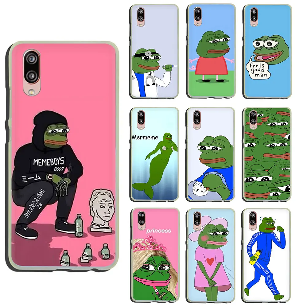 Internet Meme Smug Frog Pepe Hard Phone Case for Huawei P8 P9 P10 Plus P20 Lite Mini 2016 2017 Pro P smart 2019