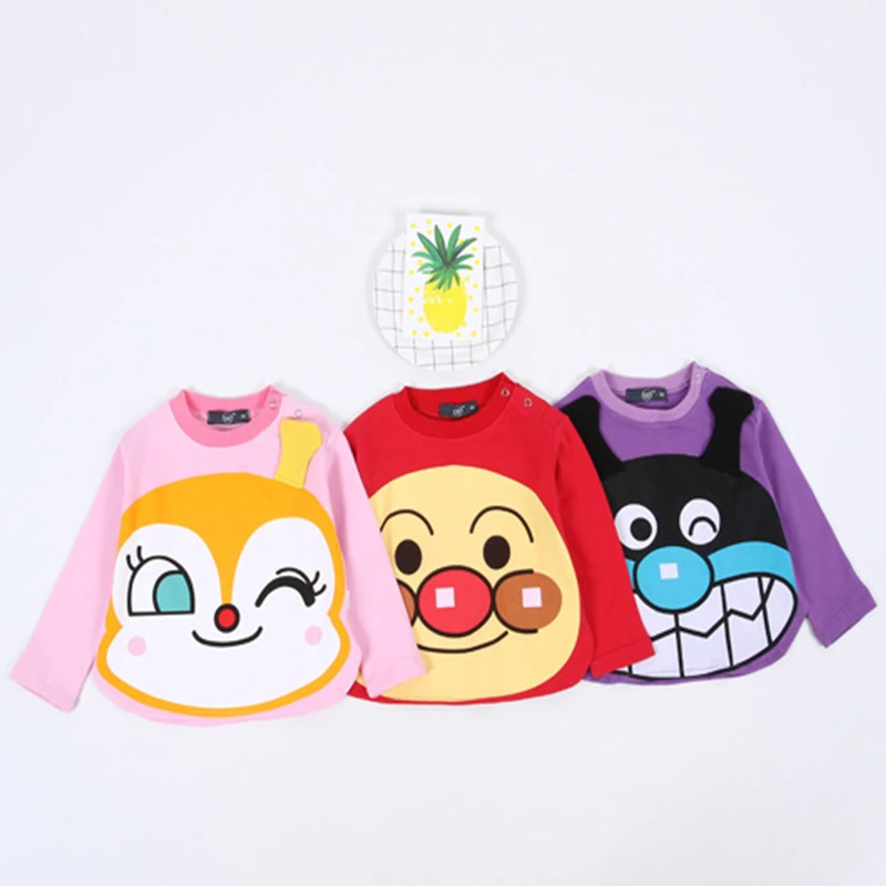 spring autumn children t-shirt cute cartoon baby girl tops long-sleeve tiny cotton t shirt 02