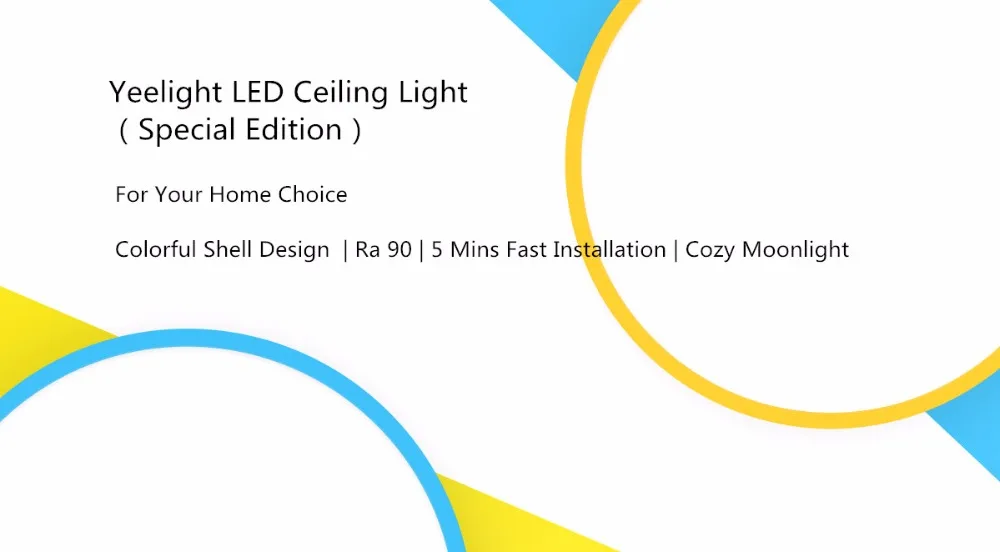 [Хит] умный потолочный светильник Xiaomi Mijia Yeelight, пульт дистанционного управления Mi APP, Wi-Fi, Bluetooth, светодиодный, цветной, IP60, пылезащитный