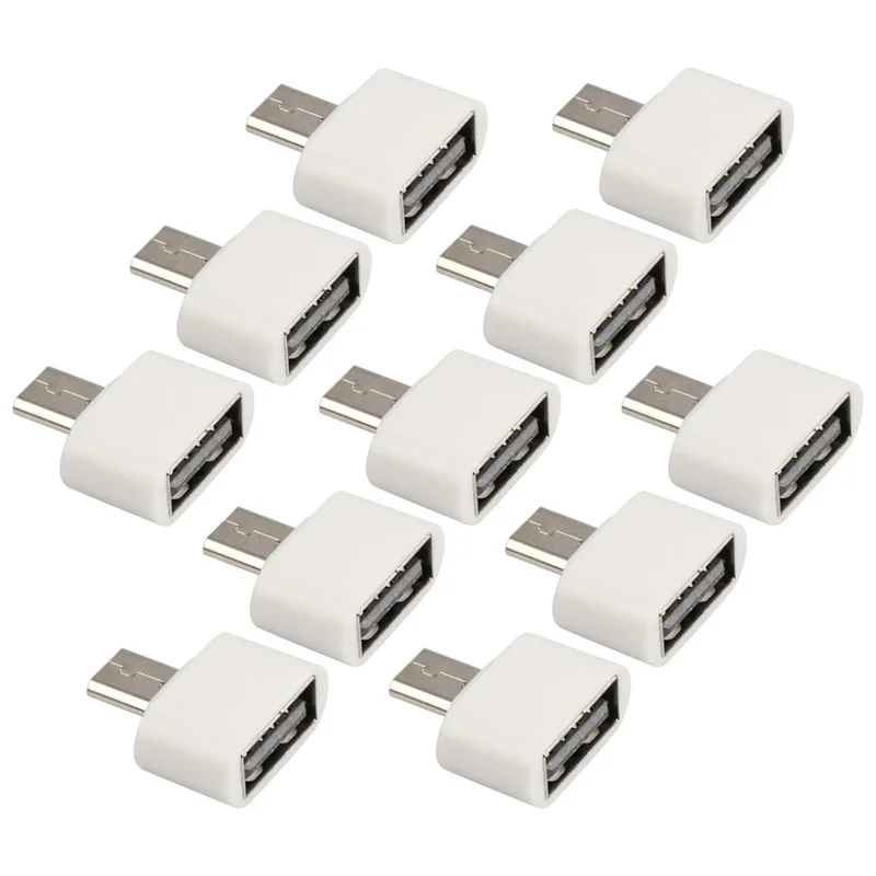 

10pcs Micro USB to USB2.0 OTG Expansion Adapter Metal Housing For Cell Phone V8 Interface For Most 5 pin Micro USB Smart PhoneUM