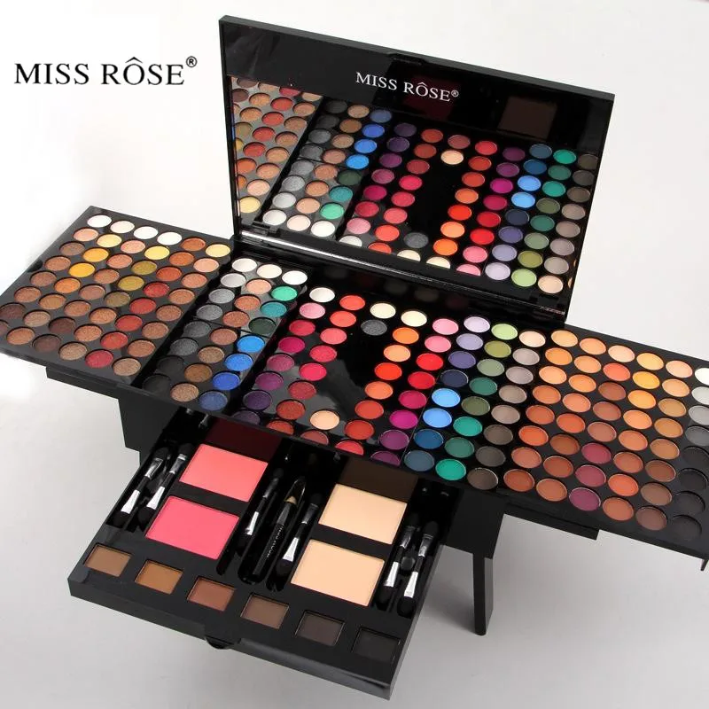 

Miss Rose Makeup Set 180 Colors Matte Shimmer Eyeshadow Palette Professional Cosmetics Blush Eyebrow Contouring Makeup Kit