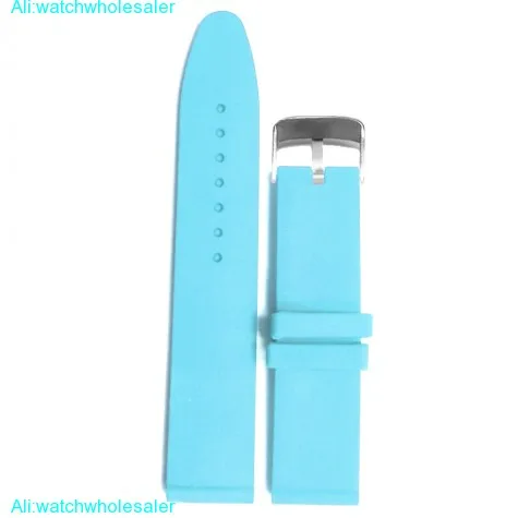 20mm Day Sky Blue Silicone Jelly Rubber Unisex Watch Band Straps WB1070L20JB
