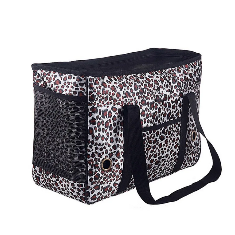 Hot Sale Leopard Print Pet Carrier Cat Dog Bag Soft Sided Carriers