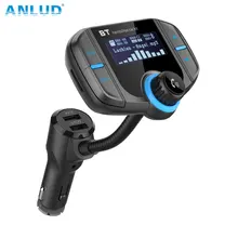 Bluetooth FM Transmitter Wireless In-car Radio Adapter Car Kit with Quick Charge 3.0 + 5V/2.4A Smart IC Dual USB Car Charger