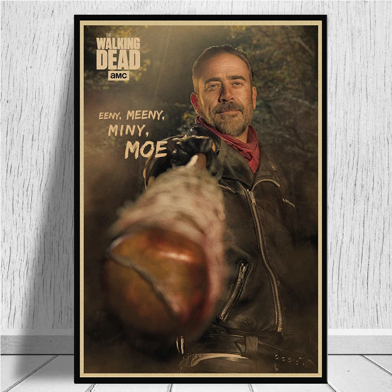 The Walking Dead Season 7 retro Kraft Posterv Wall Sticker Home Bar Posters Home Decor Gift