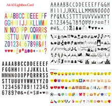 Total cinéma Lightbox lettres pour A4 A5 cinéma boîte lumineuse bricolage lumières décoration de la maison vacances désherbage lettres & cartes & signes & chiffres(China)