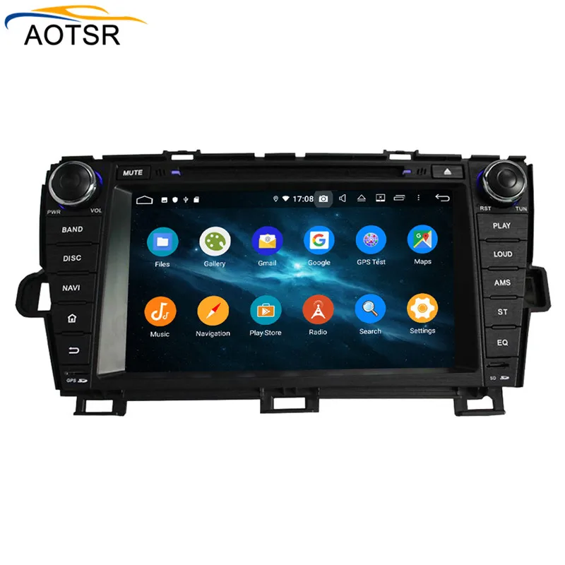 Discount DSP 4+64 Android 9.0 Car DVD Stereo Multimedia head unit For TOYOTA PRIUS 2009-2013 BT Radio GPS Navigation Video Audio wifi LHD 4