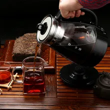 Электрический чайник, Офисная посуда для заваривания чая из черного стекла, Электрический Полностью автоматический паровой чайник небольшой емкости, защита от сухости