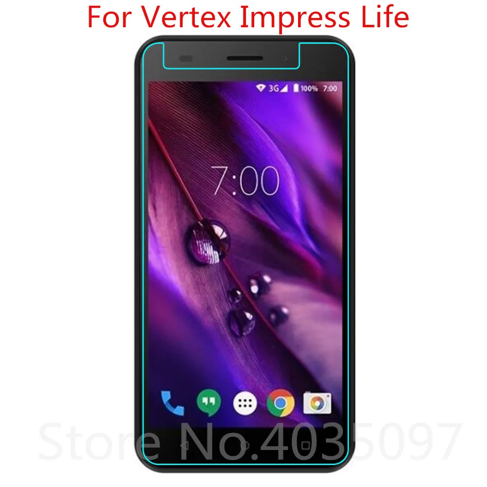 2.5D 9H закаленное стекло для Vertex Impress Life на телефон защитная пленка Glass|Защитные