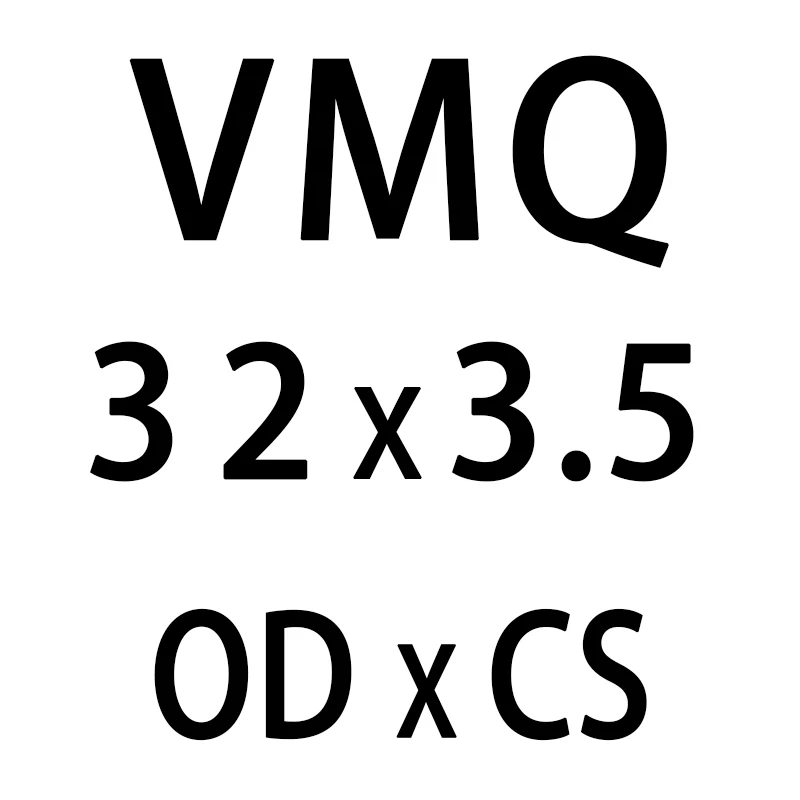 5 шт./лот силиконовым кольщом силикон/VMQ-хомут с круглым воротником для мальчиков и девочек 3,5 мм Толщина OD32/33/34/35/39/40/44/45/50 мм резиновое уплотнительное кольцо уплотнение шайба кольцо - Цвет: OD32mm