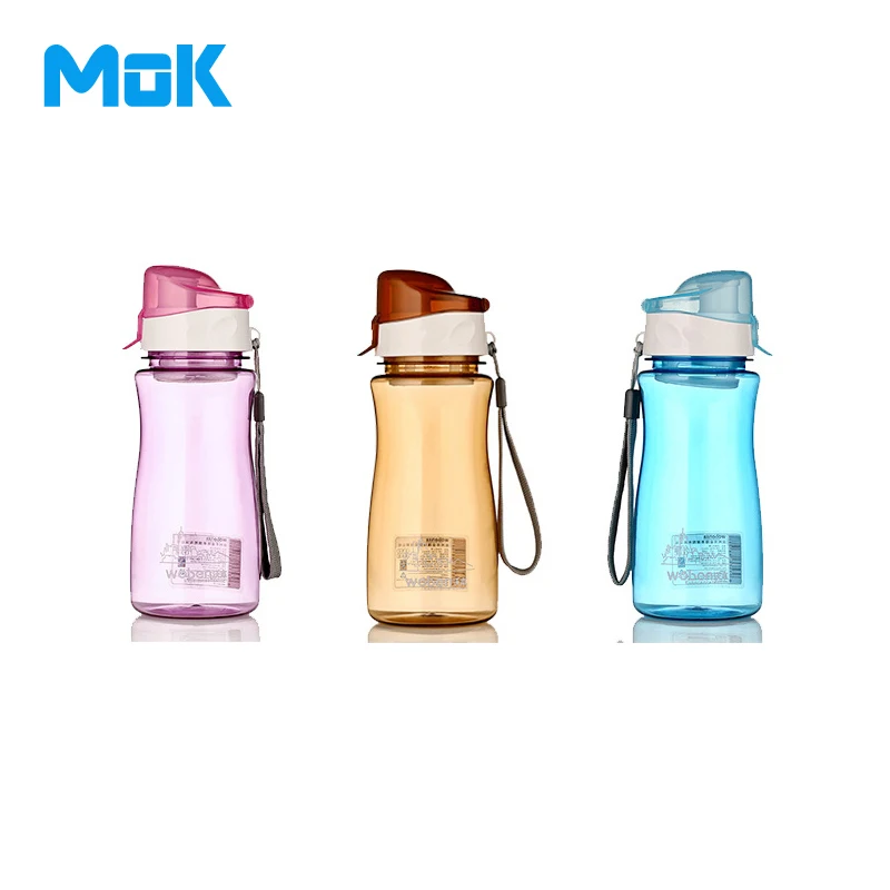 Puer Tea+MOK Seal Nozzle Sports Cover Plastic Water Bottles 550ml With