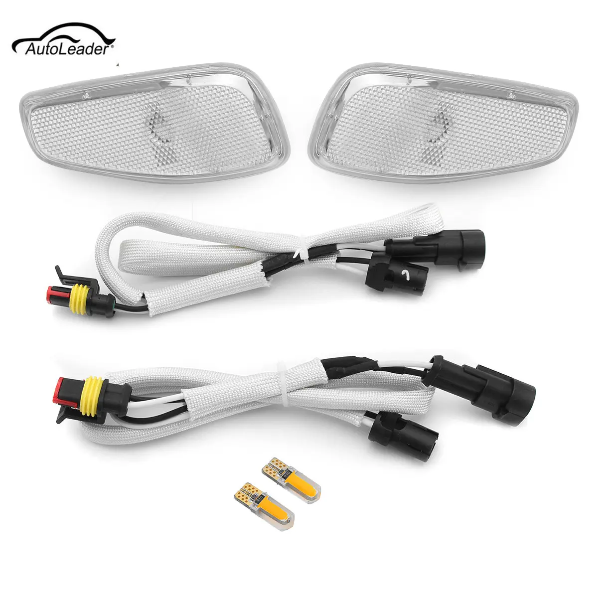 

2Pcs LED Car Side Light Marker Covers Light Lamps With Wire For Jeep Renegade 2015-2018
