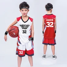 Детский спортивный костюм для мальчиков с баскетбольной рубашкой, шорты, спортивный комплект одежды наивысшего качества, дышащий боковой карман, с индивидуальным принтом