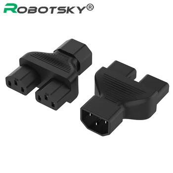 

IEC 320 C14 to Dual c13 Power Adapter Conversion plug Adapter plug IEC320 C14 Male to Double C13 female Extension Power adaptor