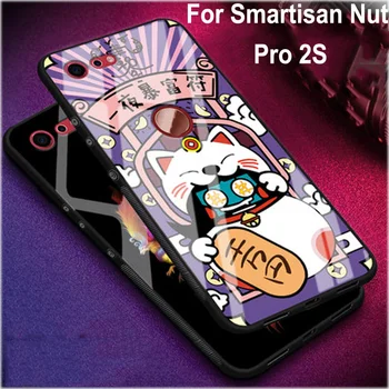 Перейти на Алиэкспресс и купить Чехол для Smartisan Nut Pro 2S Чехол из закаленного стекла + чехол с мягкими краями 6,01 ''для Smartisan Nut pro2S Pro 2 s стеклянный чехол