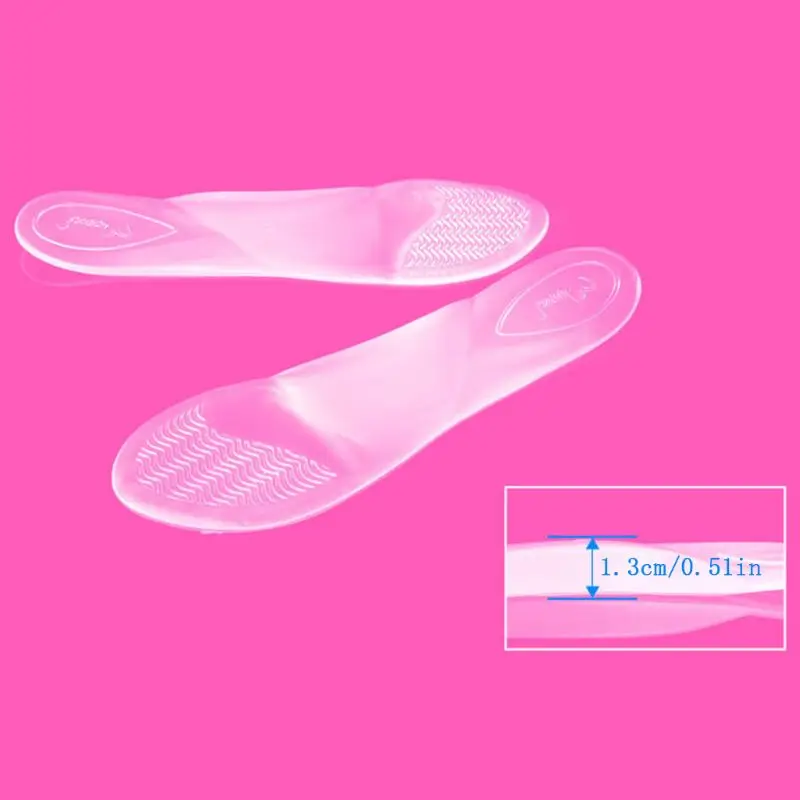 1 пара обуви Pad 3/4 арки поддержка гель силиконовый прозрачный Нескользящие массаж Нескользящие стелька на высоком каблуке подушки Pad боли