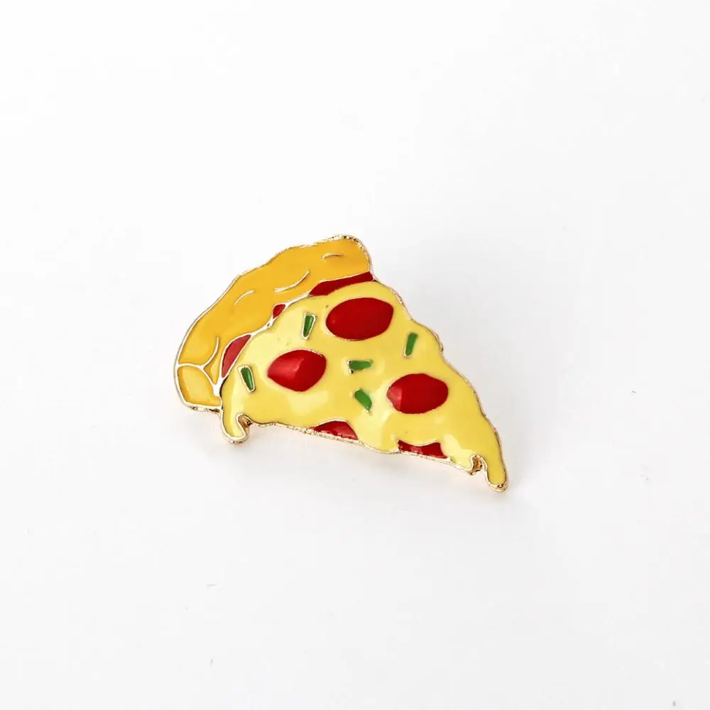 Pizza 1 13 стилей, брошь для закусок, бургер, пицца, курица, напитки, кофе, попкорн, картофель, фри, хот-дог, эмалированные булавки, пищевая Брошь для женщин, ювелирные изделия - Окраска металла: Pizza 1
