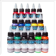 16 шт. набор чернил татуировки 1 унций пигмент набор для тату Перманентный макияж для тела татуировка-картина боди арт пигментос para microblading