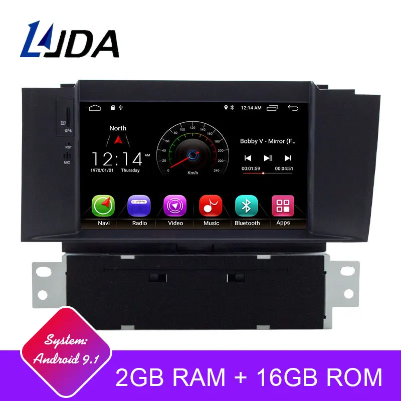 

LJDA Android 9.0 Car DVD Player For Citroen C4 C4L DS4 1 Din Car Radio 4G RAM GPS Navigation Radio WIFI Multimedia Stereo Canbus