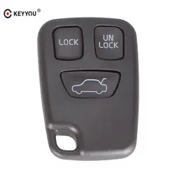 KEYYOU 3 кнопки дистанционного брелока автомобиля Shell для VOLVO S70 V70 C70 S40 V40 98-05 футляр для автомобильных ключей Замена