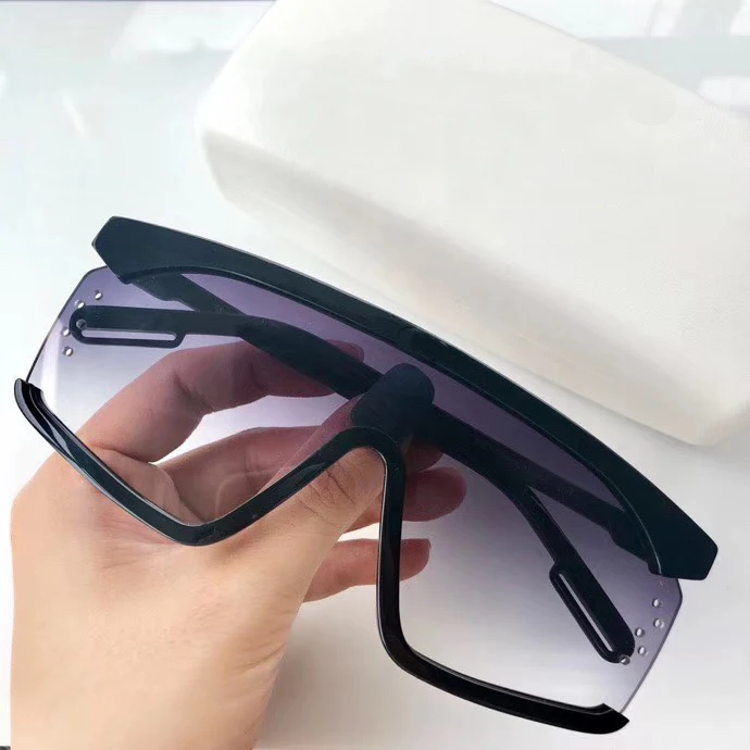 New Cat Eye Goggles Sunglasses Men Women 2019 Luxury Brand Fashion One Piece Red Blue Colorful Oversized Sunglasses Shades UV400 New Cat Eye Goggles Sunglasses Men Women 2019 Luxury Brand Fashion One Piece Red Blue Colorful Oversized Sunglasses Shades UV400